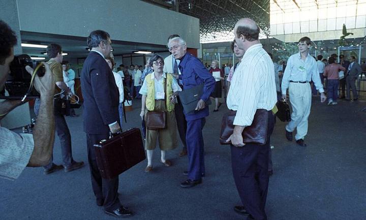 O oceanógrafo Jacques Cousteau na Rio-92