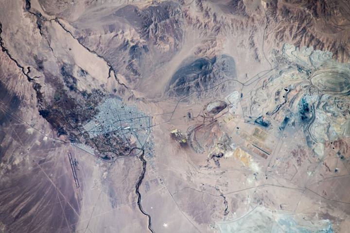 Mina de cobre a céu aberto de Chuquicamata, no Chile
