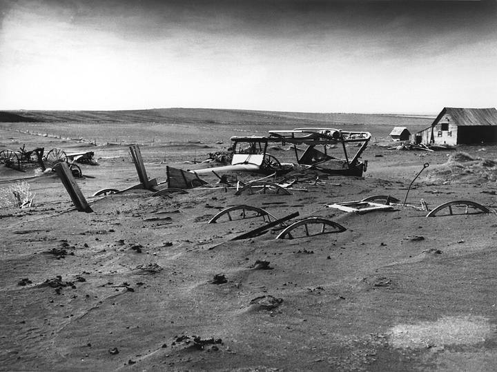 Tempestade de poeira na Dakota do Sul, 1936 (Dust Bowl)